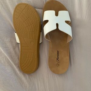 SOLD****** White forever sandals